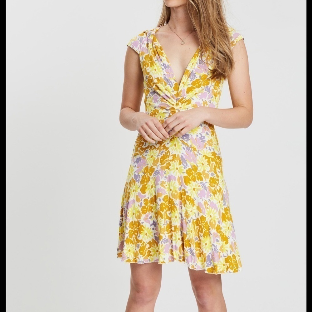 Free People Like a Lady Ribbed Floral Dress Size Medium